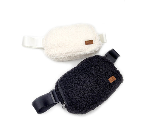 Sherpa Fanny Pack  belt bag Faux Fur Waist Pack Travel bag